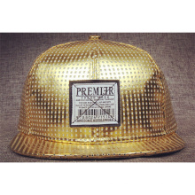 Gold Customized Snapback Flat Brim Hats